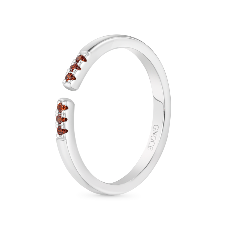 Gnoce Birthstone Simple Adjustable Ring_3