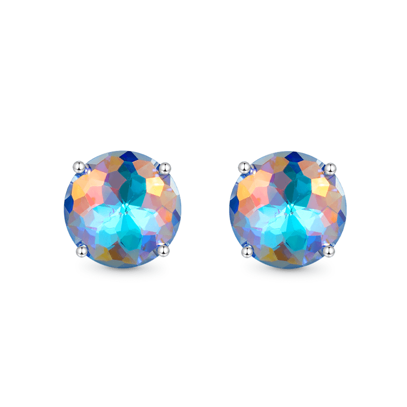 Gnoce Colorful Round Stud Earrings_1