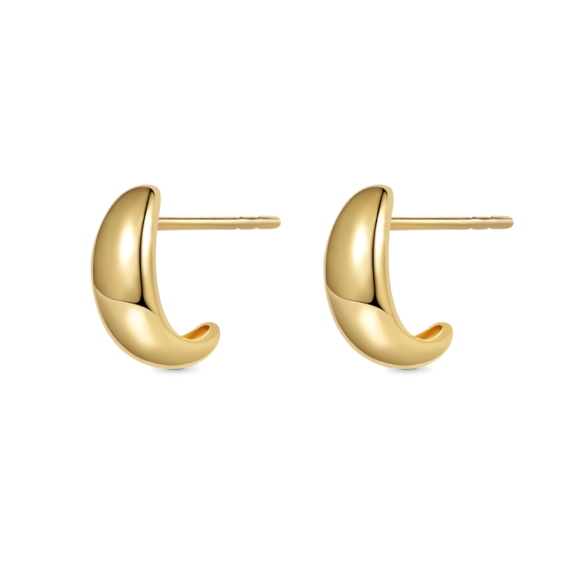 Gnoce Minimalist Domed Stud Earrings_1