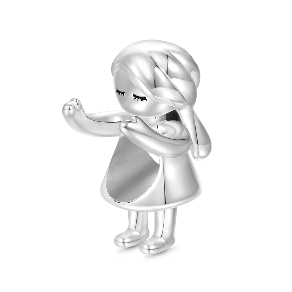 Gnoce Girl Charm Platinum-plated Silver Blend_1