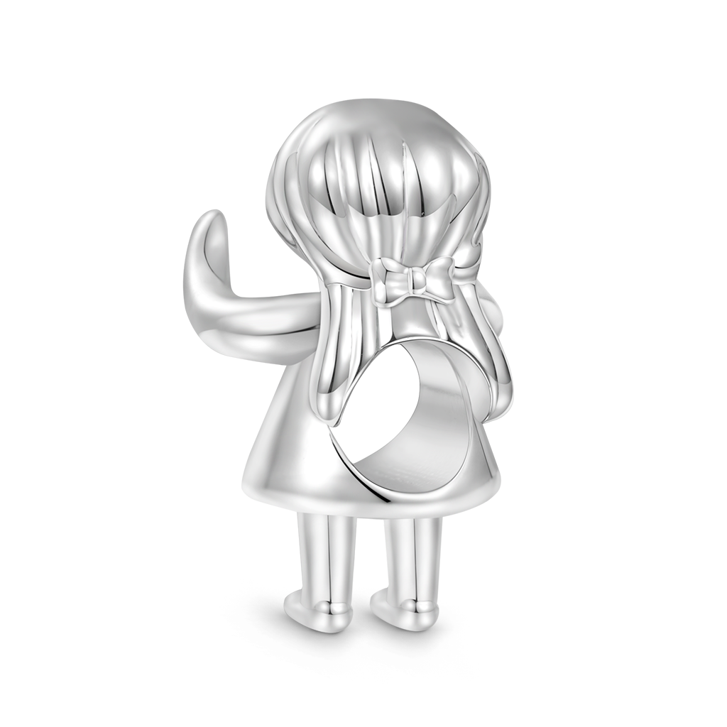 Gnoce Girl Charm Platinum-plated Silver Blend_2