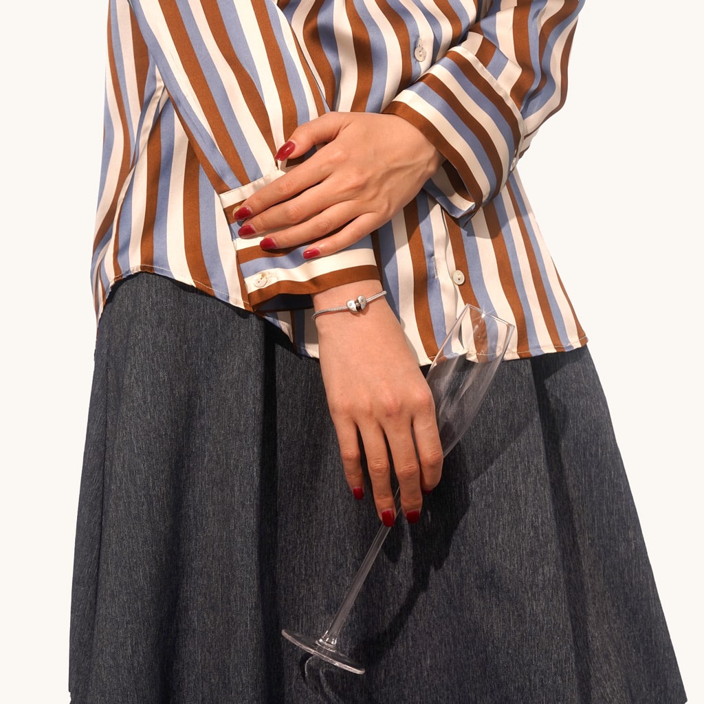 Gnoce Engravable Splicing Hearts Birthstone Pendant Dangle Charm_5