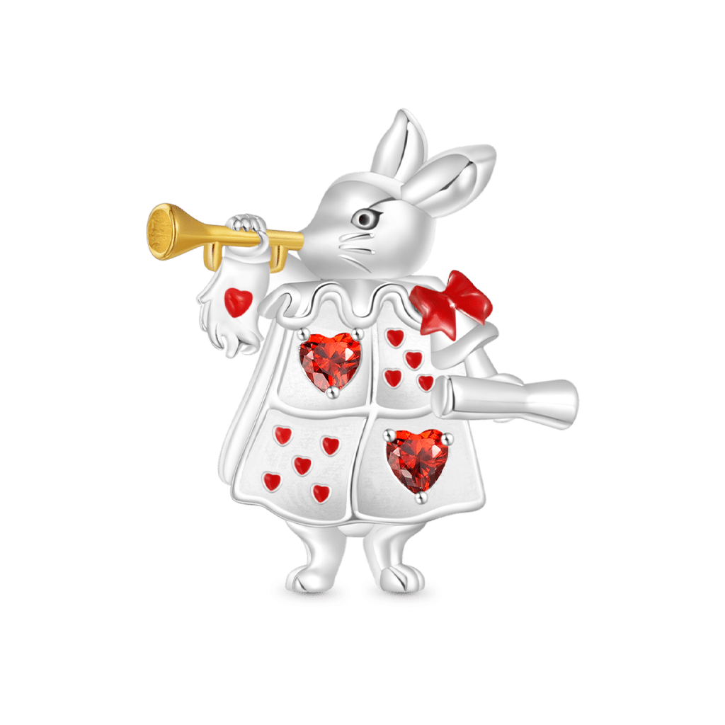 Gnoce Alice's Adventures in Wonderland White Rabbit Charm_1