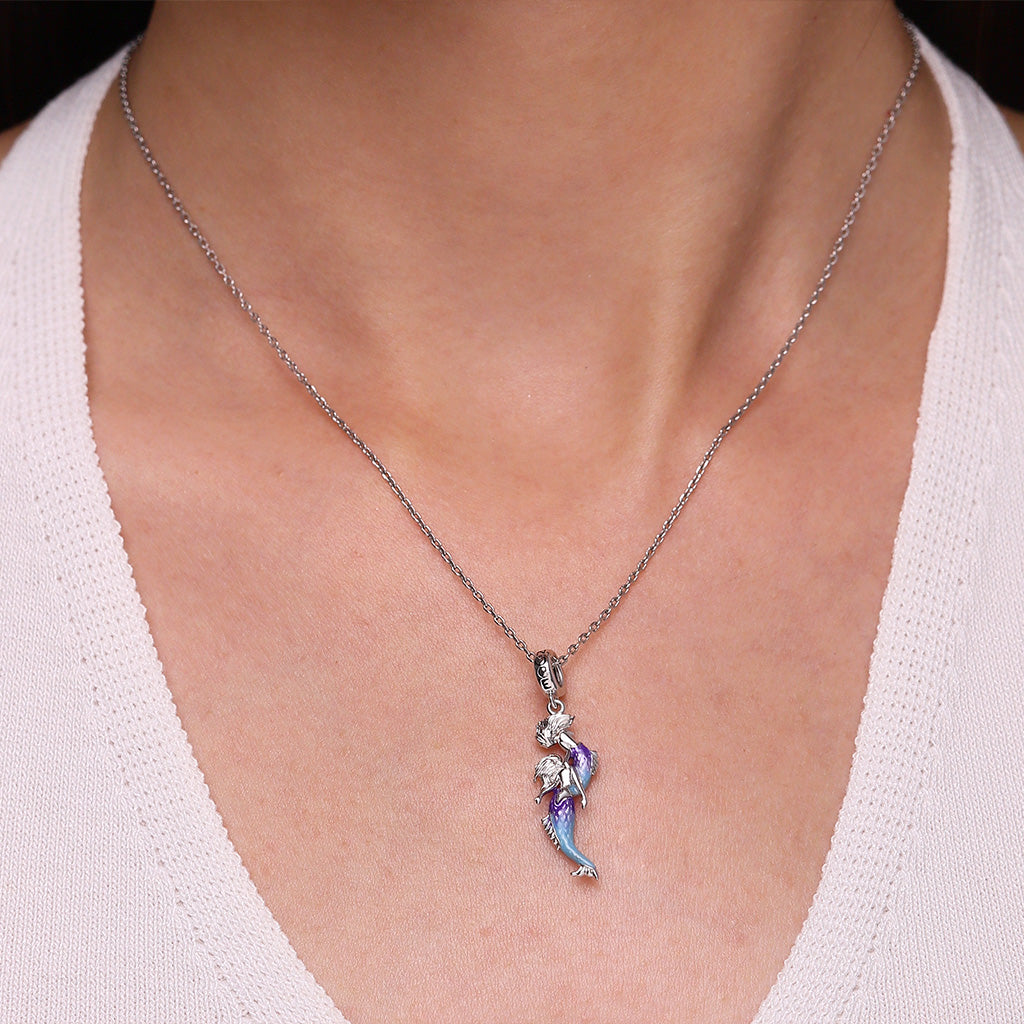 Gnoce Little Mermaid Sisters Pendant Dangle Charm_5