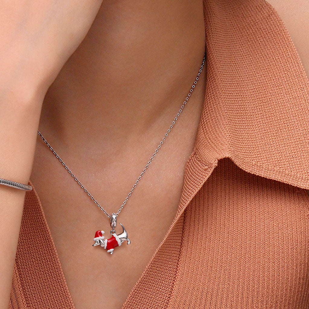 Gnoce Dachshund Dog Christmas Decor Pendant Dangle Charm_5