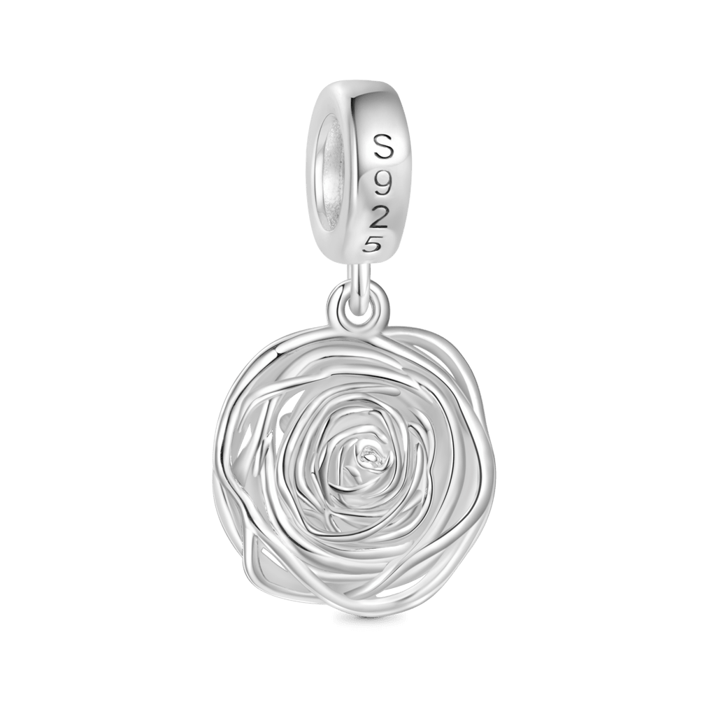 Gnoce Bird's Nest Three Eggs Birthstone Charm Platinum-plated Silver Blend_3