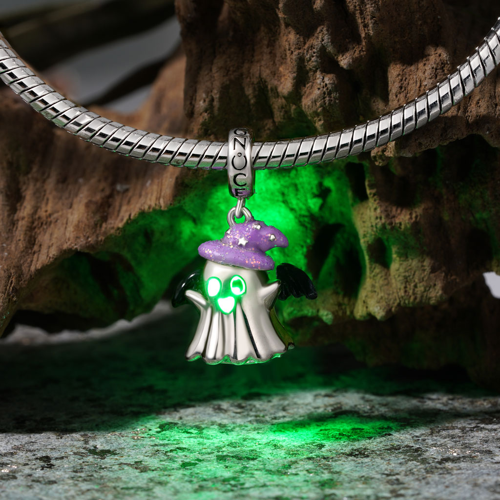 Gnoce Halloween Ghost Led Light-up Wireless Pendant Dangle Charm_4