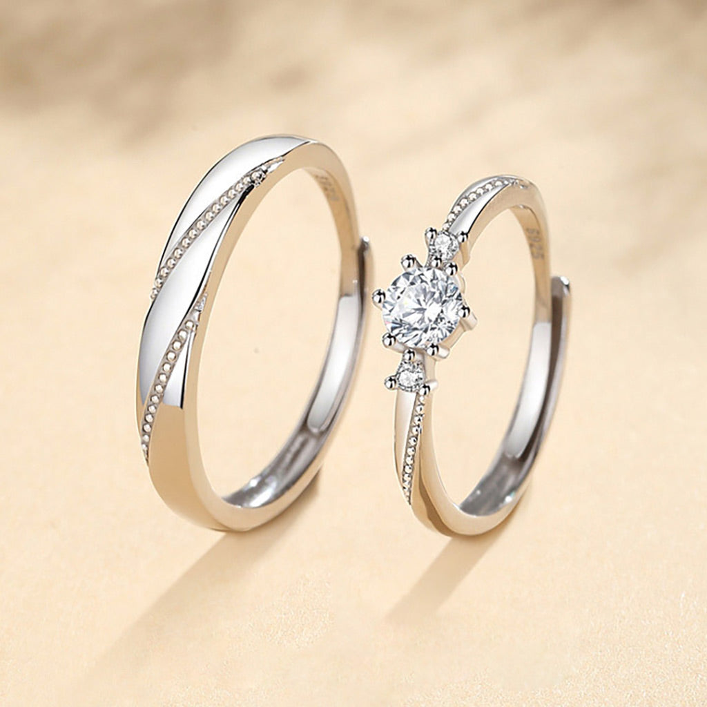 Gnoce 'Love At First Sight' Adjustable Diamond Men's Band_2
