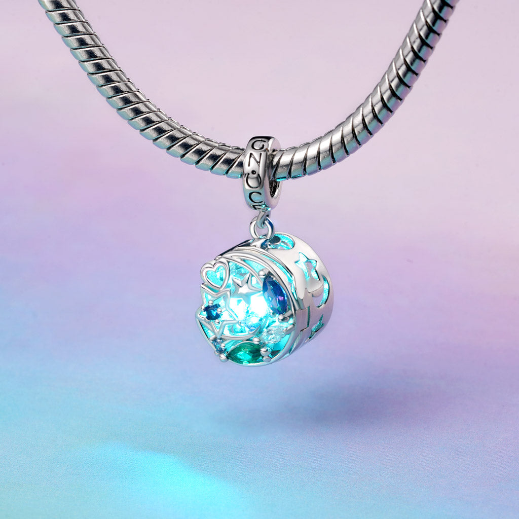 Gnoce Wireless LED Glow Star Moon Pendant Dangle Charm_5