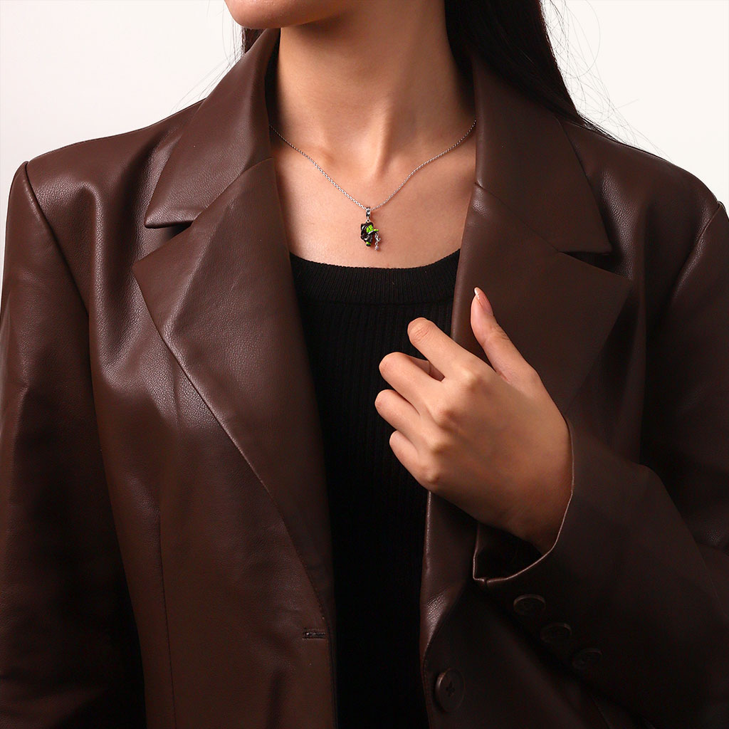 Gnoce Wicked Green Skin Witch Elphaba Pendant Dangle Charm_5