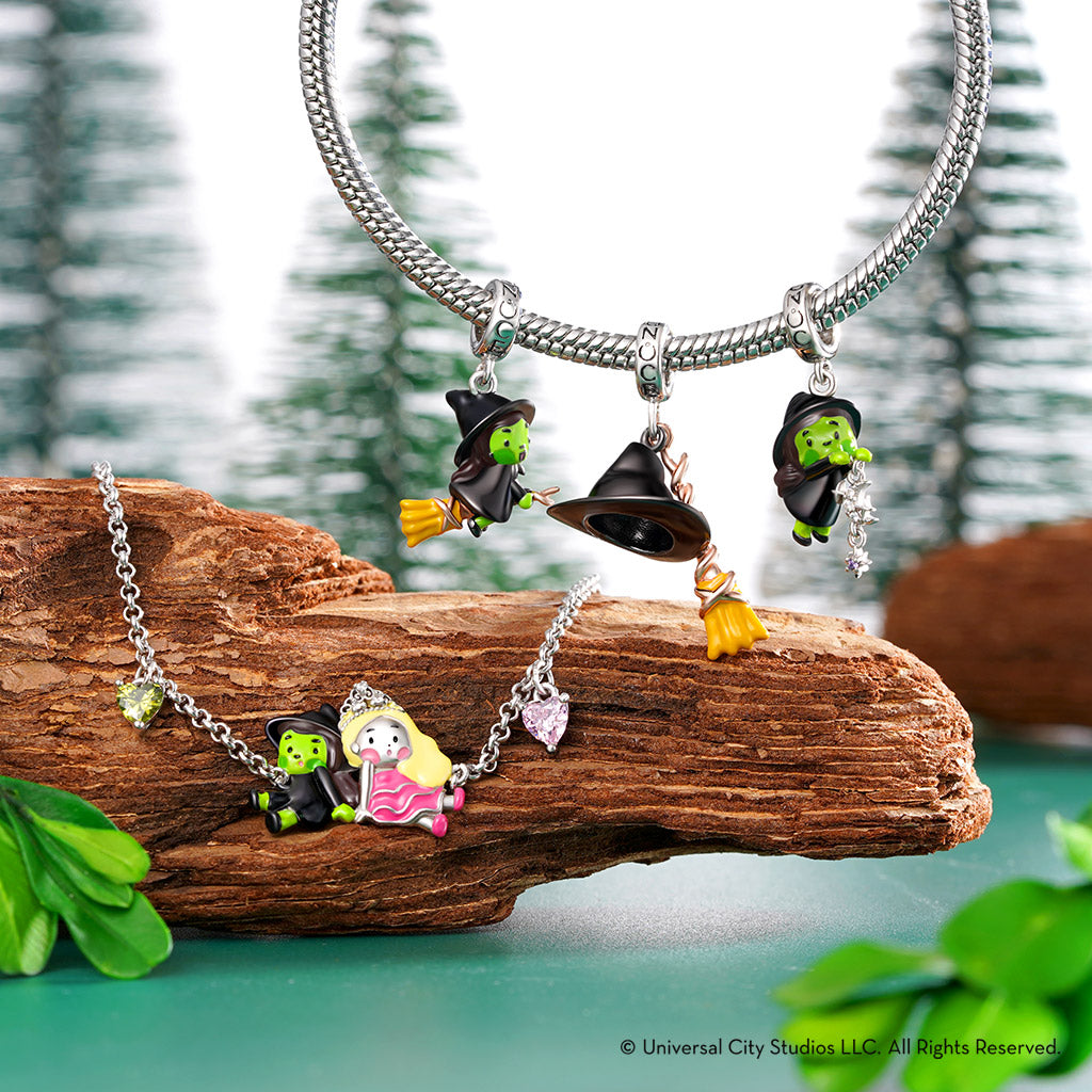 Gnoce Wicked Green Skin Witch Elphaba Pendant Dangle Charm_3