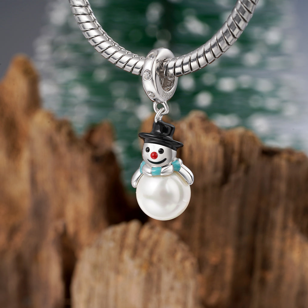Gnoce Christmas Mr.Snowman Pendant Dangle Charm_3