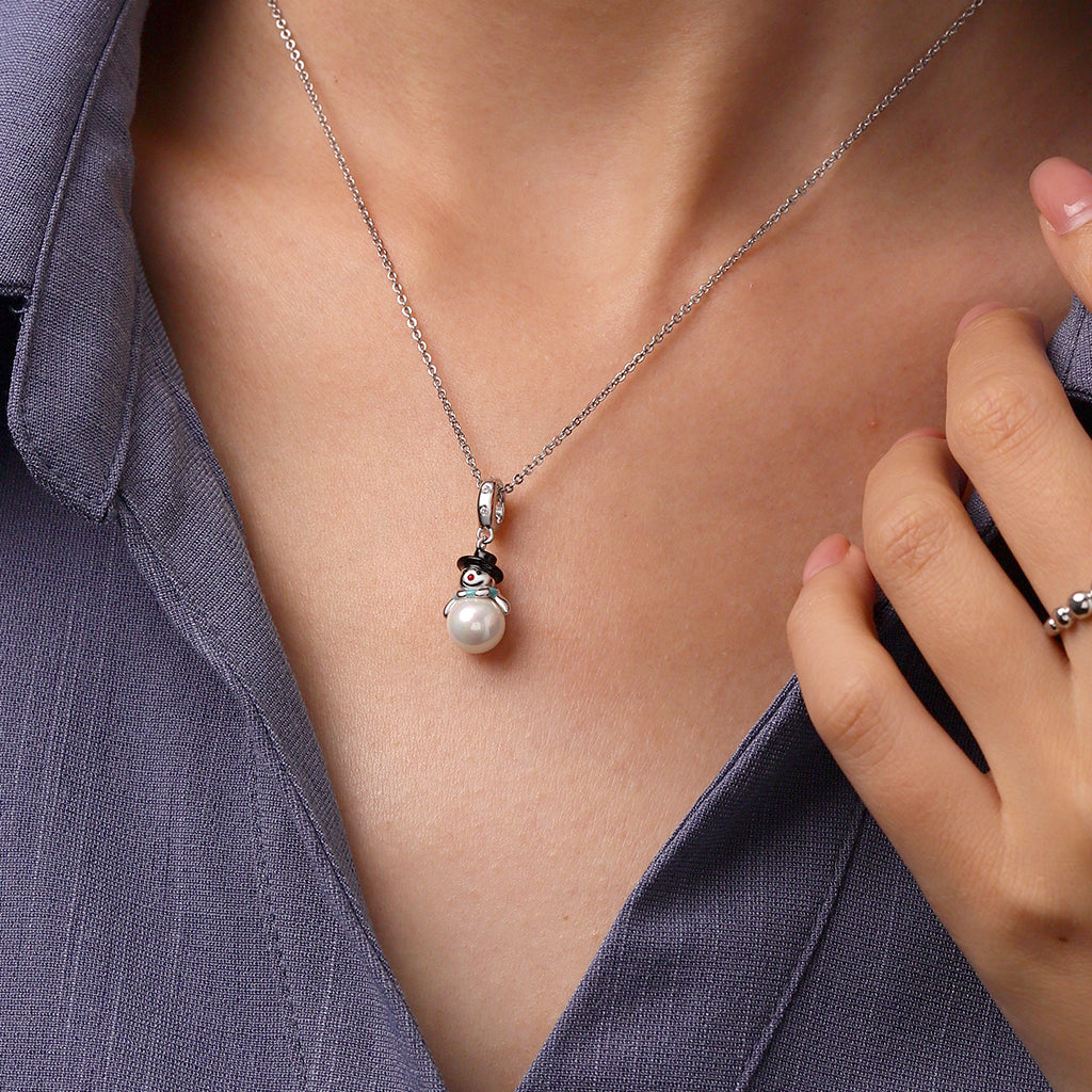 Gnoce Christmas Mr.Snowman Pendant Dangle Charm_6