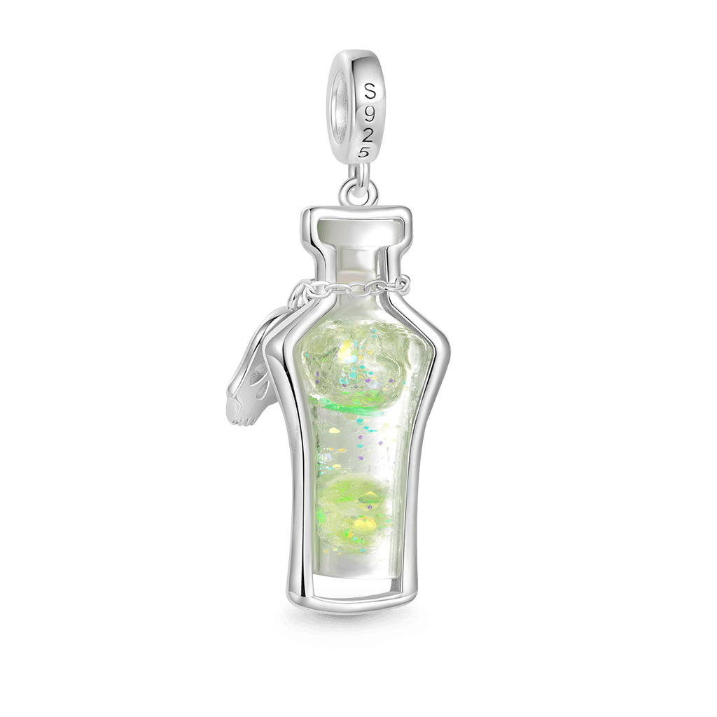 Gnoce Halloween Poison Glow-in-the-Dark Glass Bottle Pendant Dangle Charm_3