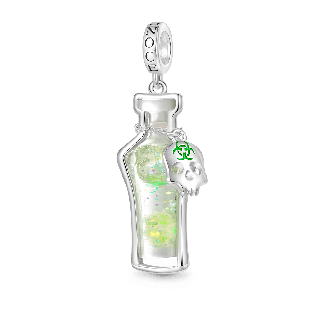 Gnoce Halloween Poison Glow-in-the-Dark Glass Bottle Pendant Dangle Charm_2