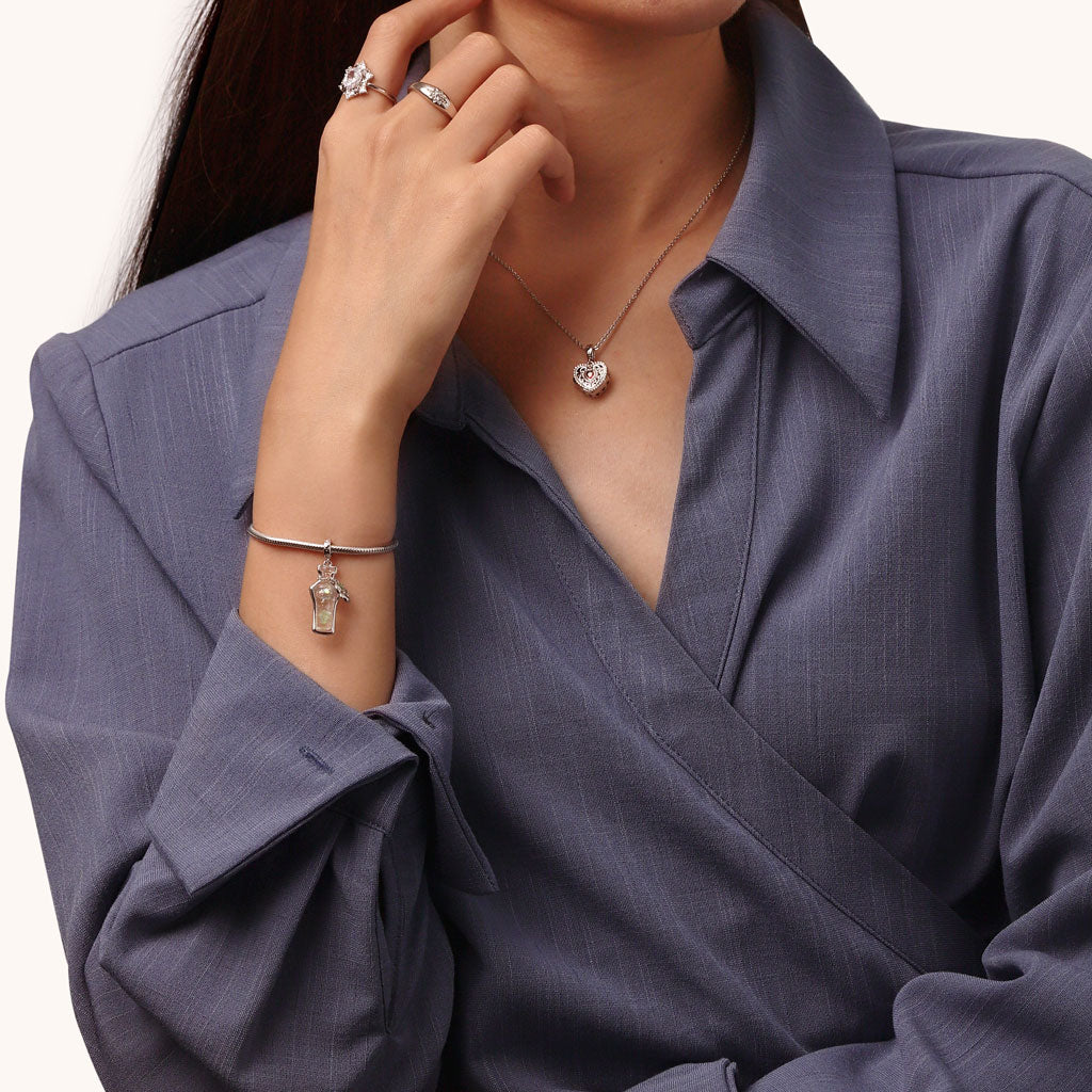 Gnoce Halloween Poison Glow-in-the-Dark Glass Bottle Pendant Dangle Charm_5