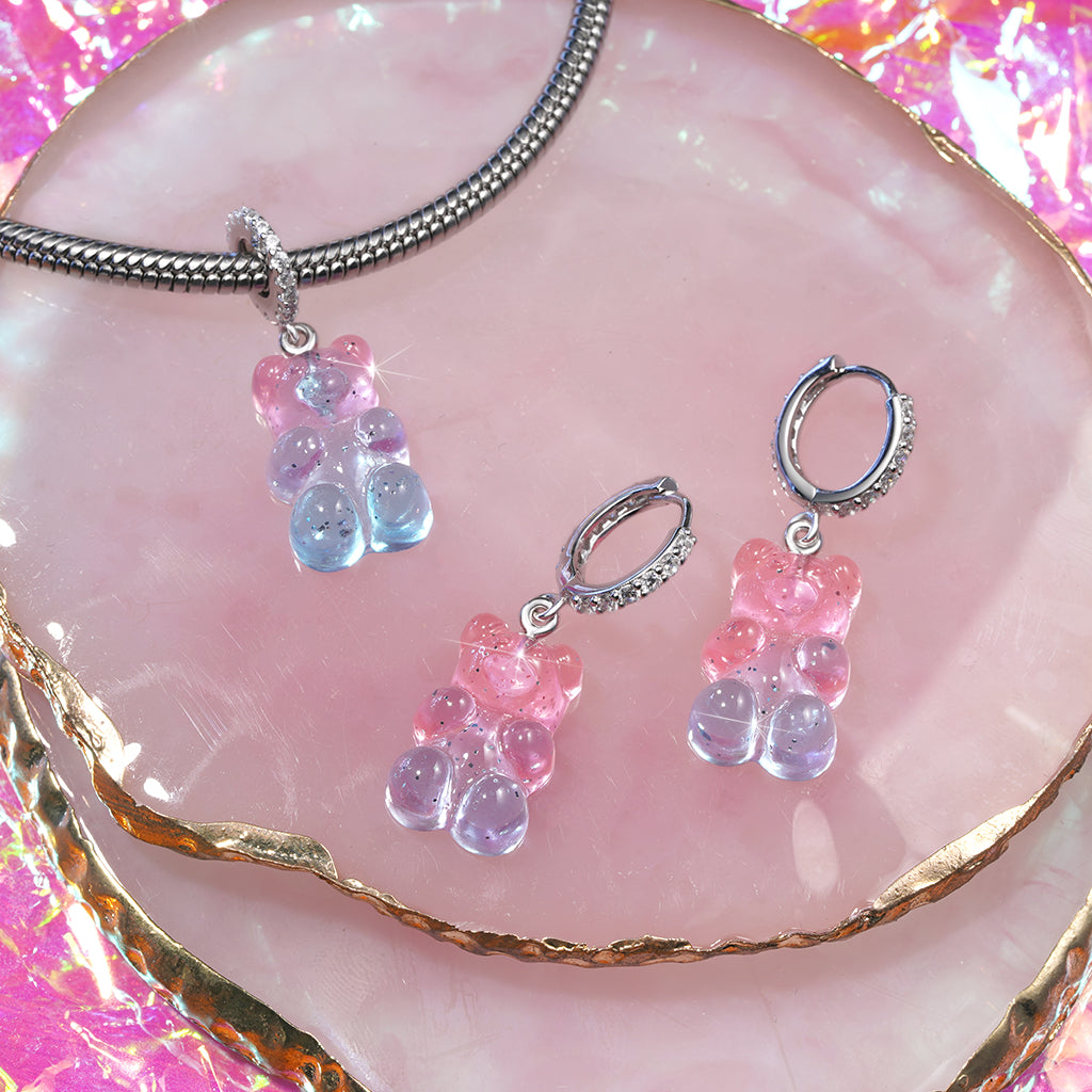 Gnoce Gummy Bear CZ Pave Pendant Dangle Charm_2