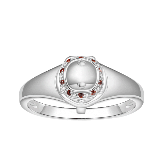 Gnoce Easter Openable Egg Signet Ring Platinum-plated Silver Blend_1