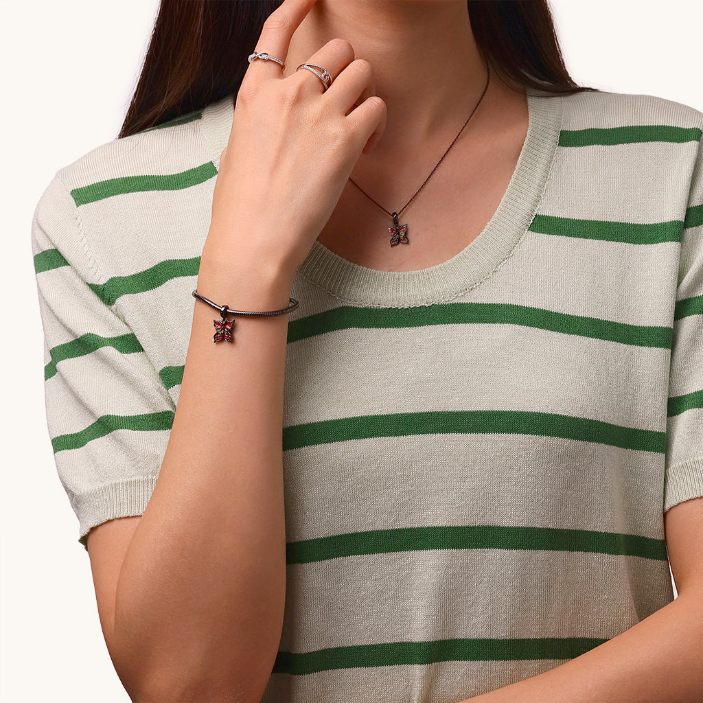 Red Walpurga Butterfly Pendant_4