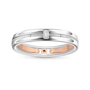 Gnoce Silver Cubic Zirconia Men's Band_1