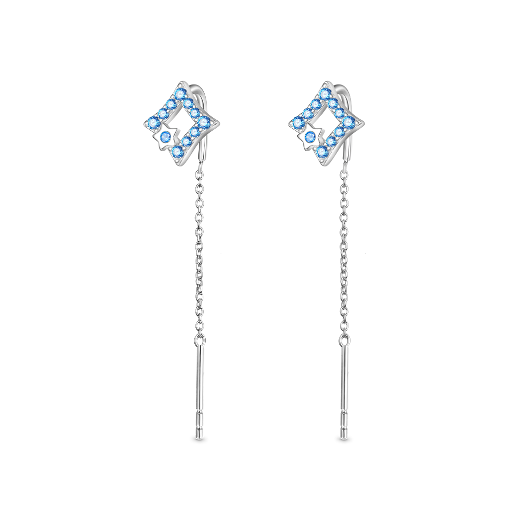 Gnoce Star Birthstone Ear Threaders Earrings_2
