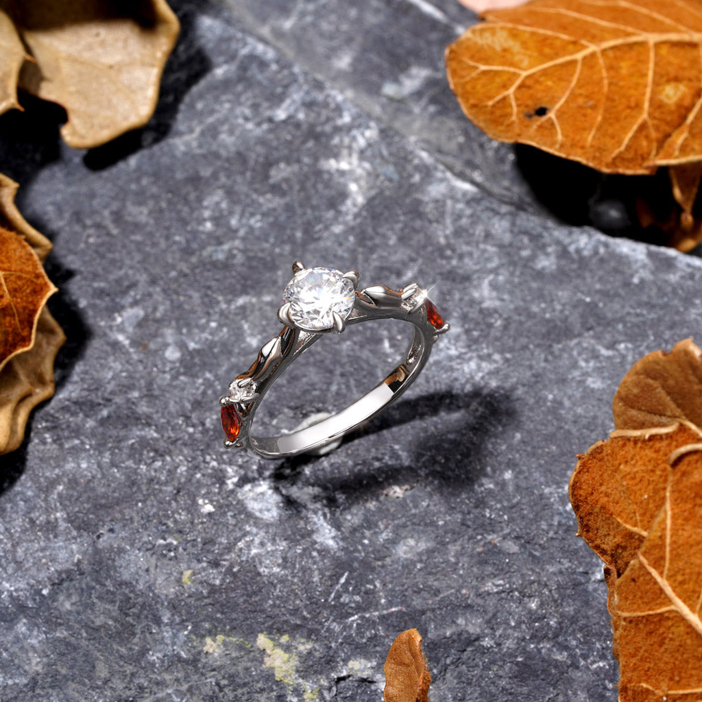 Gnoce Snake Hug White Ring Platinum-plated Silver Blend_3