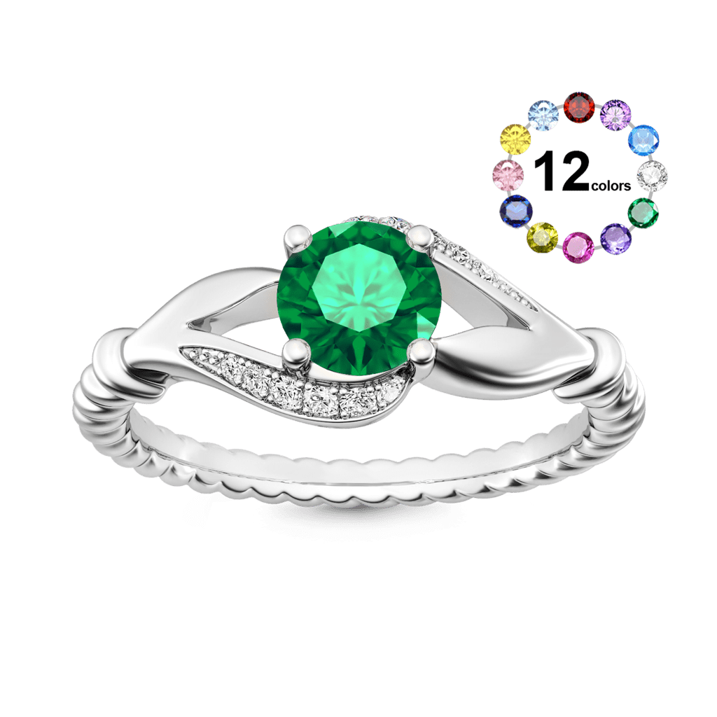 Gnoce Round Split Shank Engagement Ring_1
