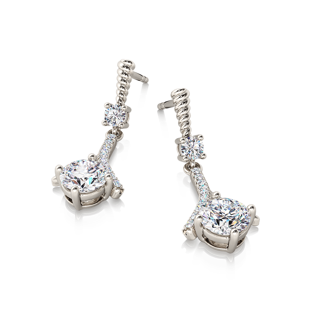 Gnoce 1920s Flapper Earrings Platinum-plated Silver Blend_3
