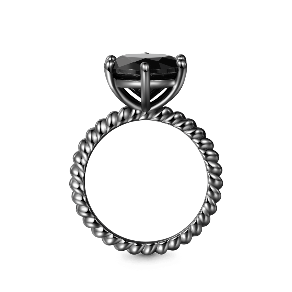 Gnoce Solitaire Twisted Rope Statement Ring_3