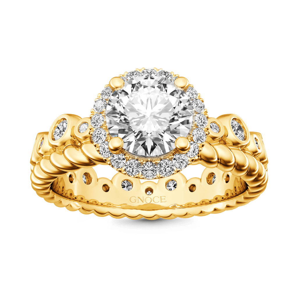 Gnoce Round Cut Halo Crown Ring_1