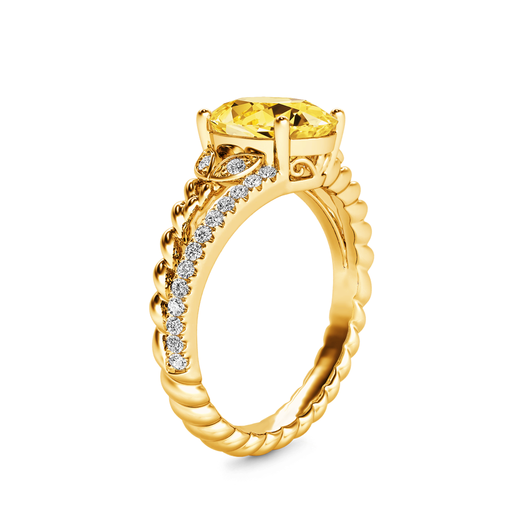 Gnoce Yellow Oval-cut Vintage Split Shank Engagement Ring_3