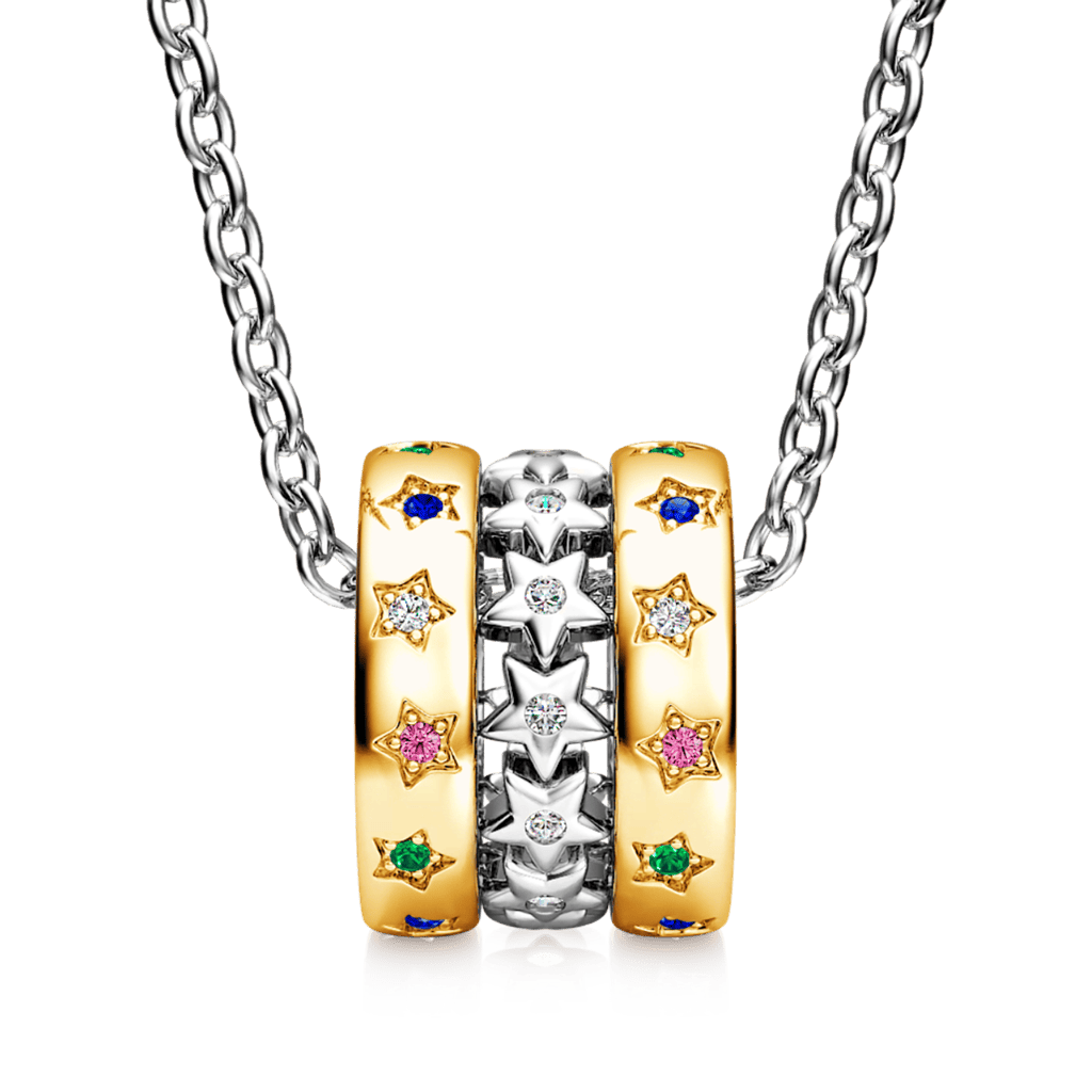 Gnoce Twinkle Stars Drum Necklace_2