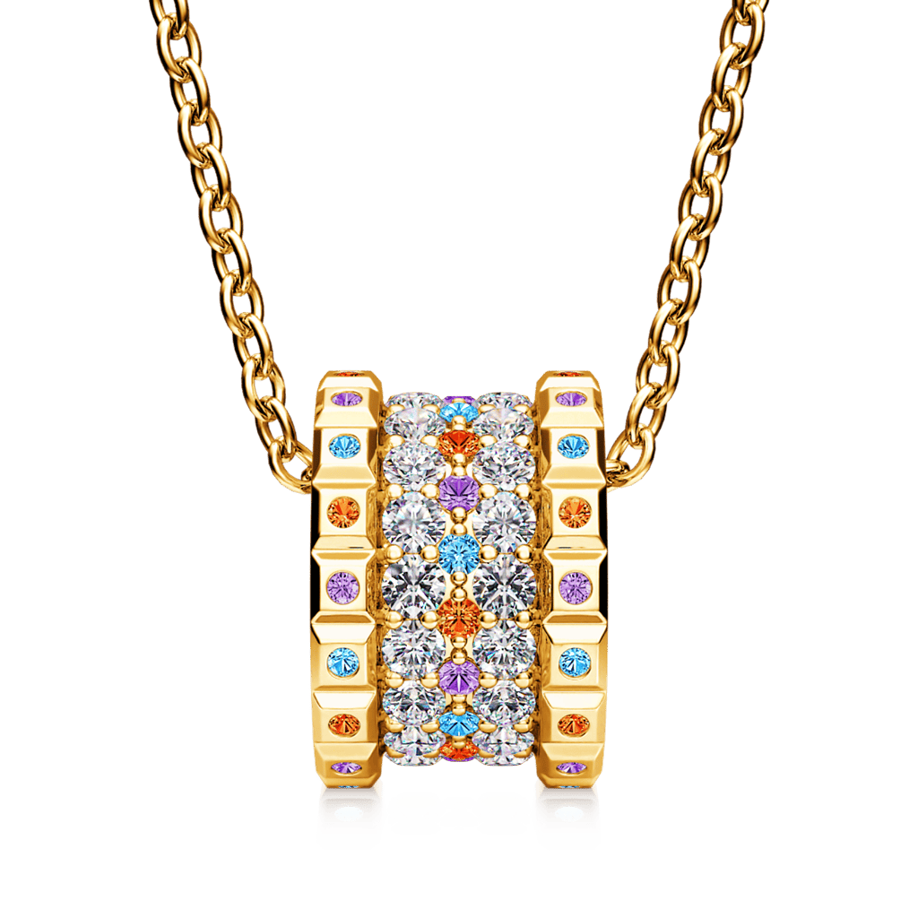 Gnoce "Colorful World" Drum Necklace_2
