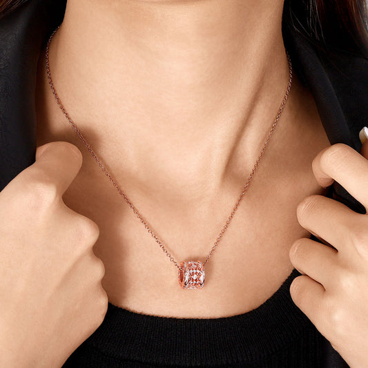 Gnoce Vintage Cross Twisted Drum Necklace_5