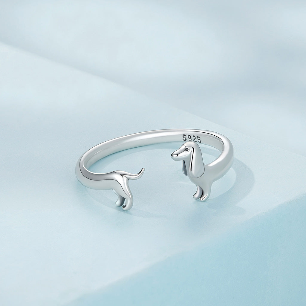 Gnoce Dachshund Dog Simple Open Ring_3