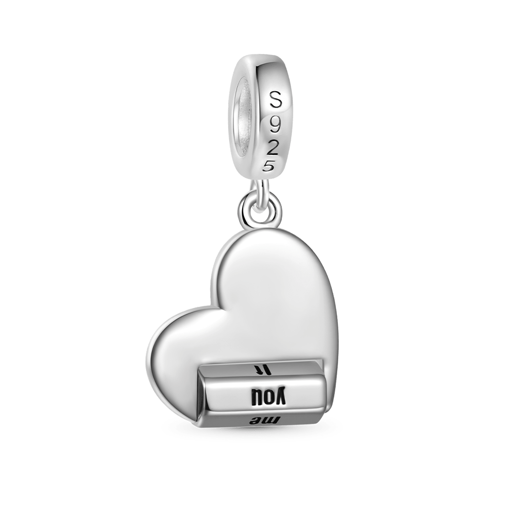 Gnoce Heart Rotating 'FUCK' World Pendant Dangle Charm_3