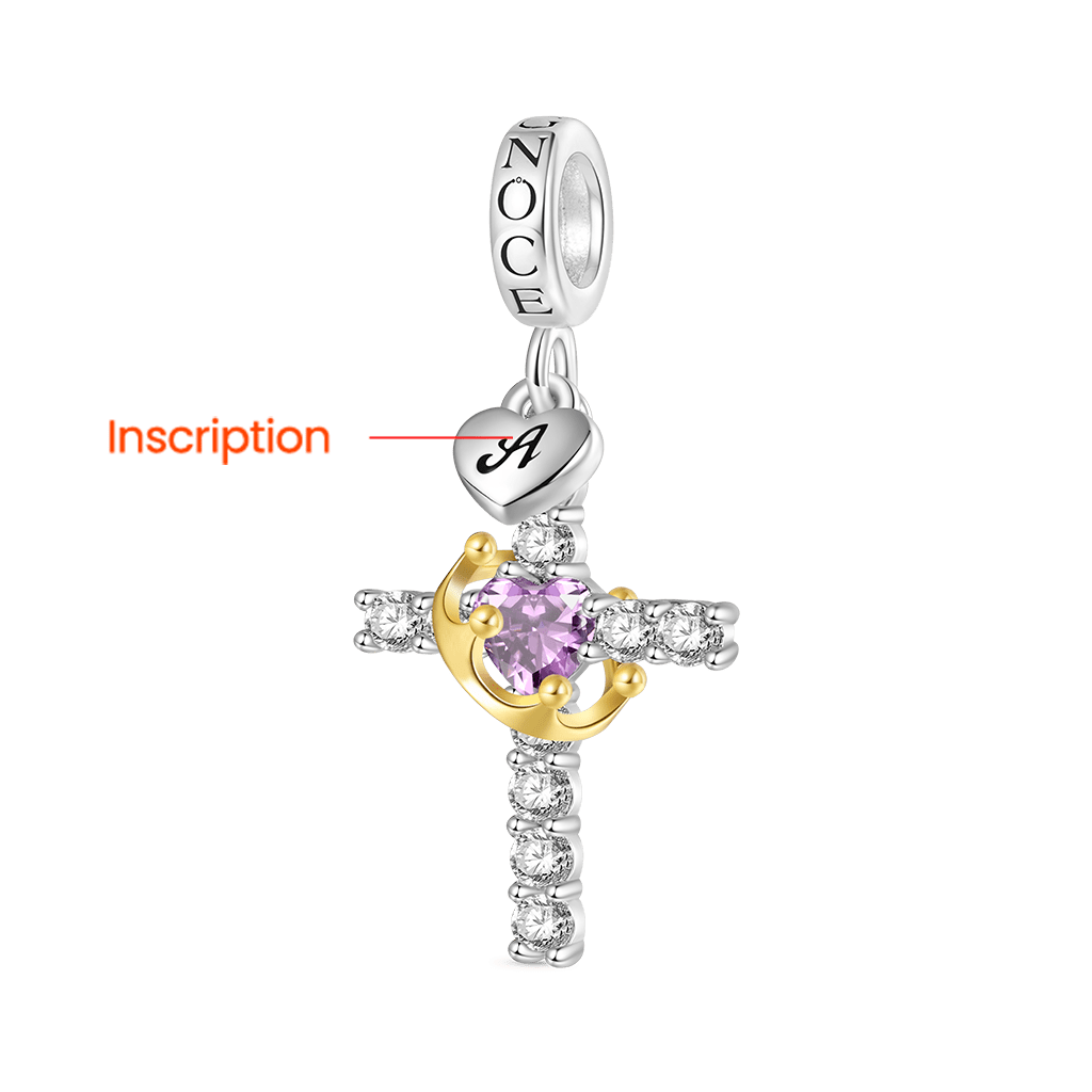 Gnoce Gold Crown of Thorns Nail Cross Pendant Dangle Charm_2