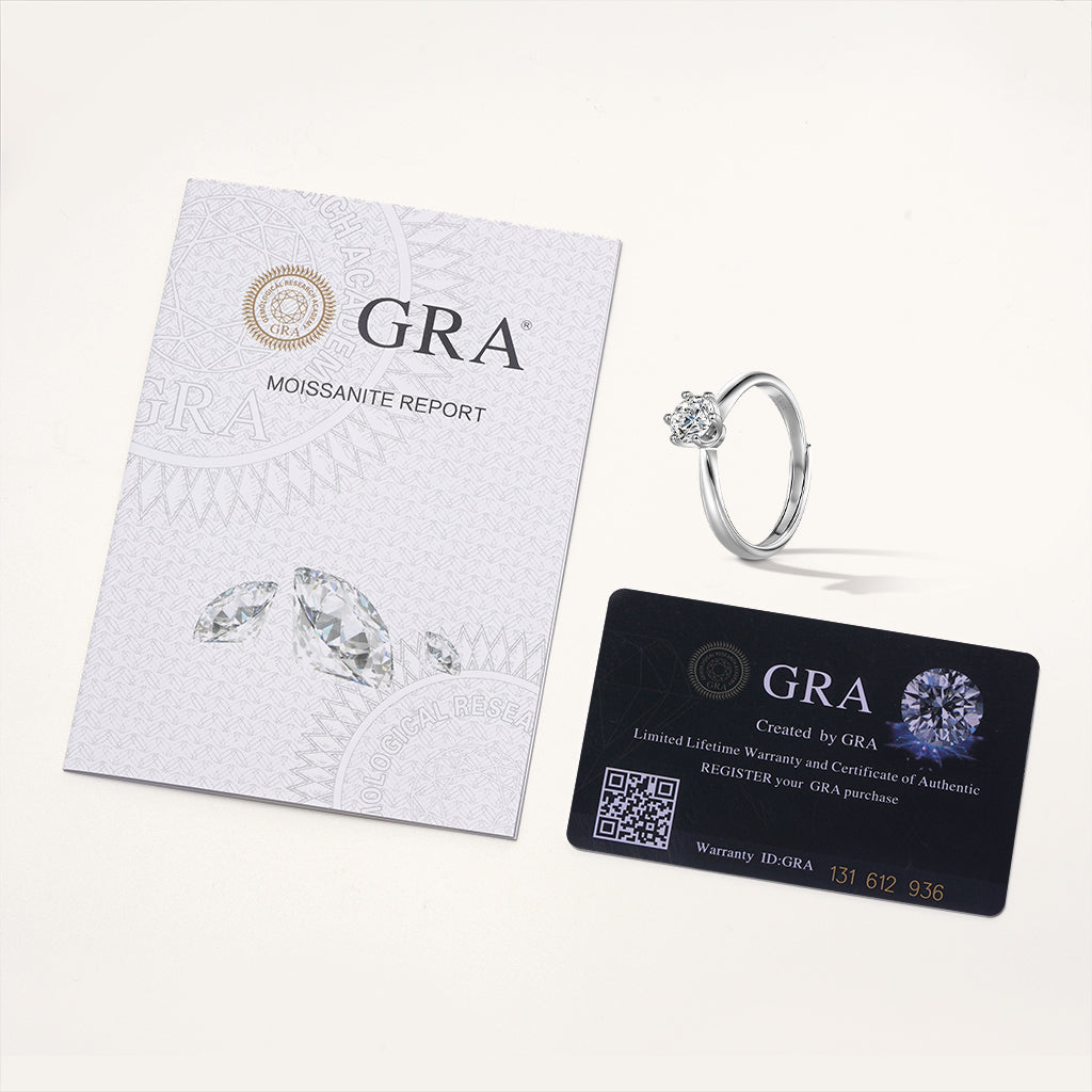 Gnoce Classic 1Ct Round Halo 925S & VVS Moissanite Engagement Ring_3