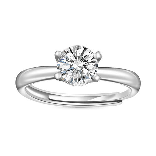 Gnoce 1CT Round Brilliant 925S & VVS Moissanite Engagement Ring_1