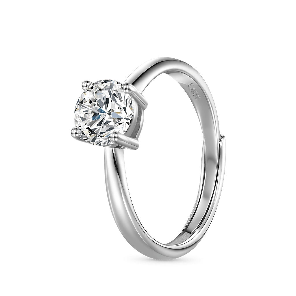 Gnoce 1CT Round Brilliant 925S & VVS Moissanite Engagement Ring_2