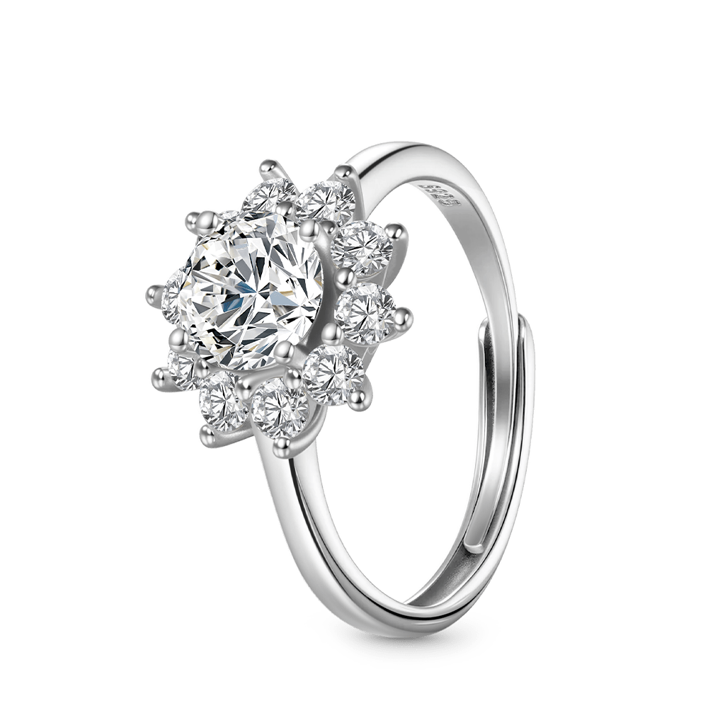 Gnoce Shiny 1ct D Color VVS Moissanite Snowflake Ring_2