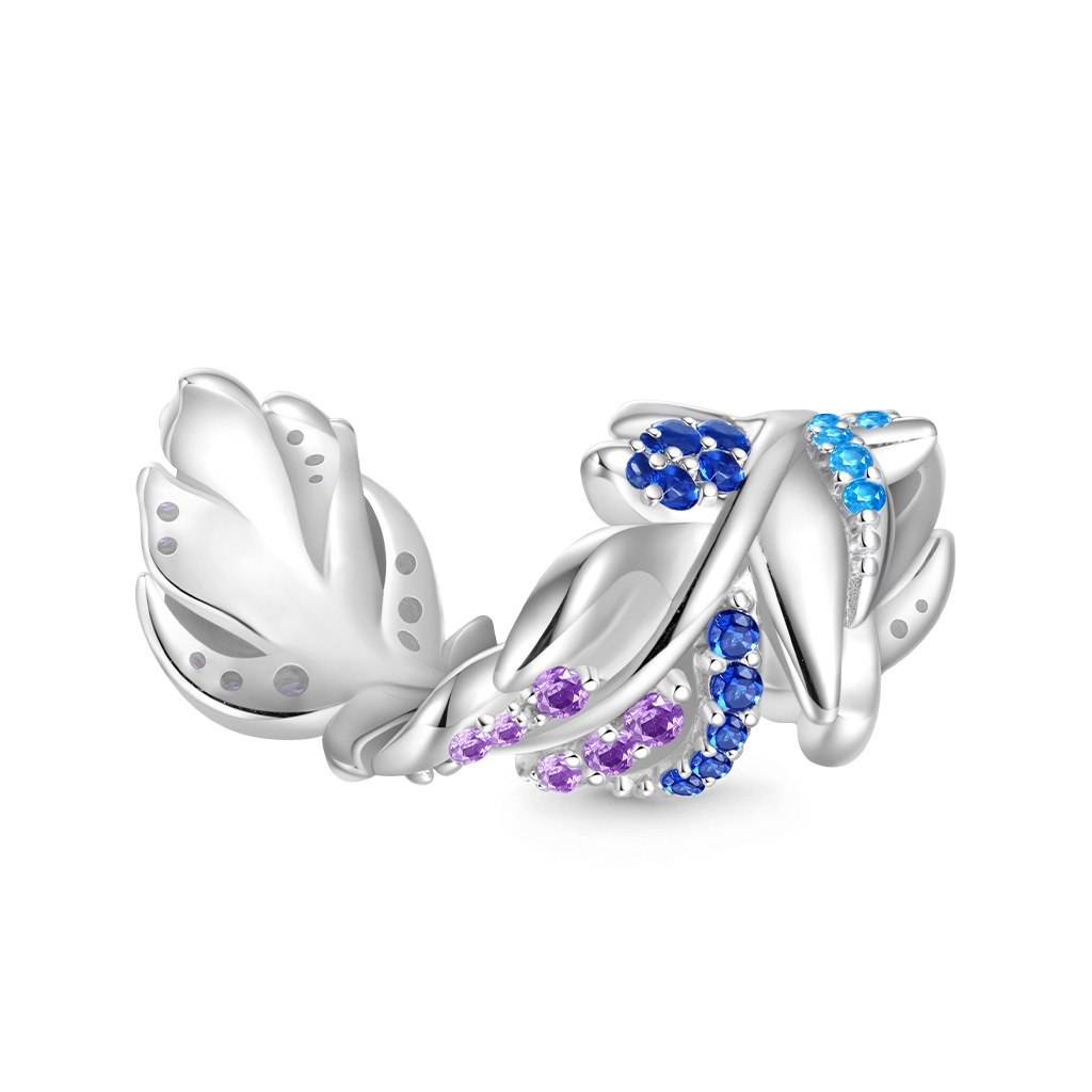 Gnoce Gradient Feather Inlaid Gemstones Charm_3