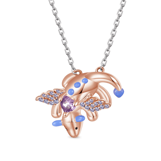 Gnoce Fun Persimmon Dragon Necklace Platinum-plated Silver Blend_1
