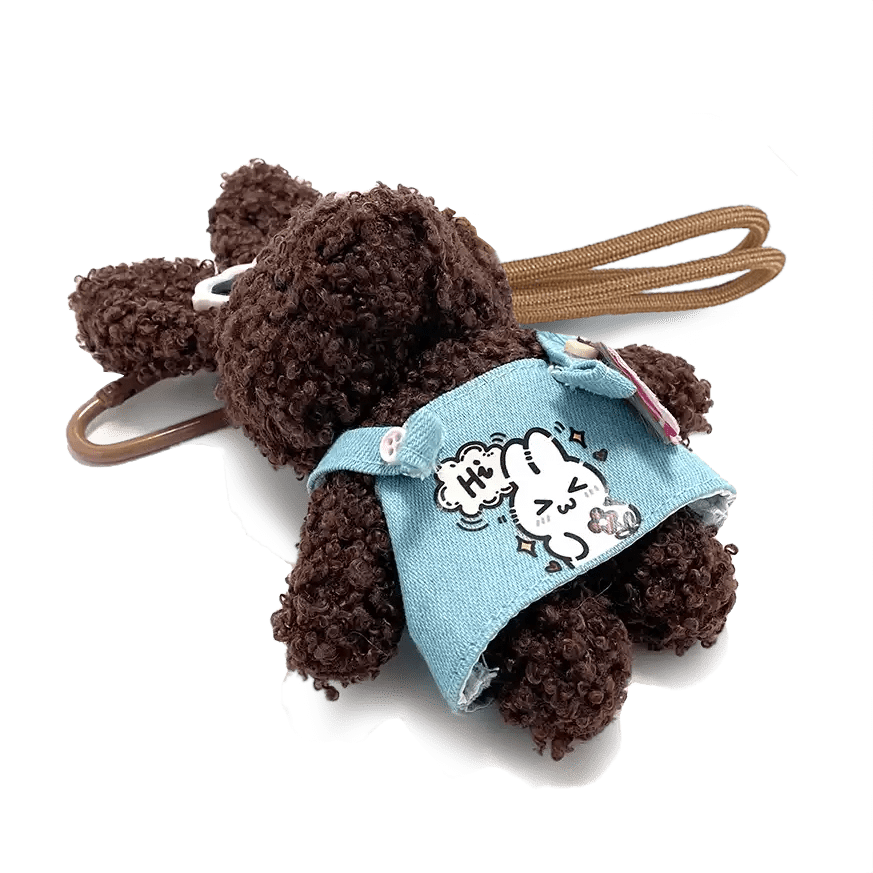 Gnoce Lamb Plush Brown Bunny Keychain Plush Pendant_2