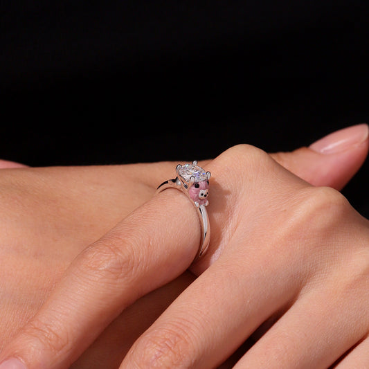 Gnoce Jinx Monster Embraces Moissanite Round Cut Ring_9