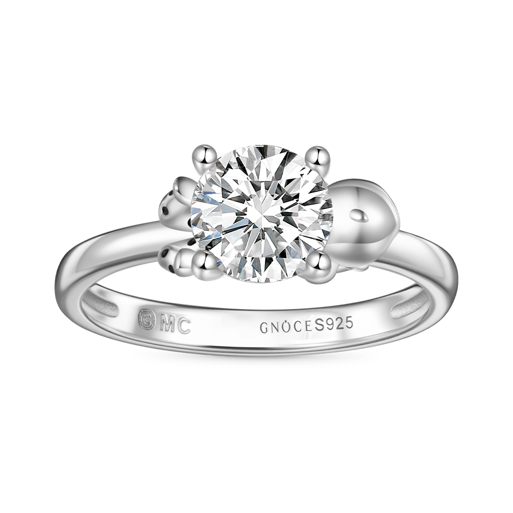 Gnoce Zag Heroez Miraculous - Ladybug White Moissanite Ring_2