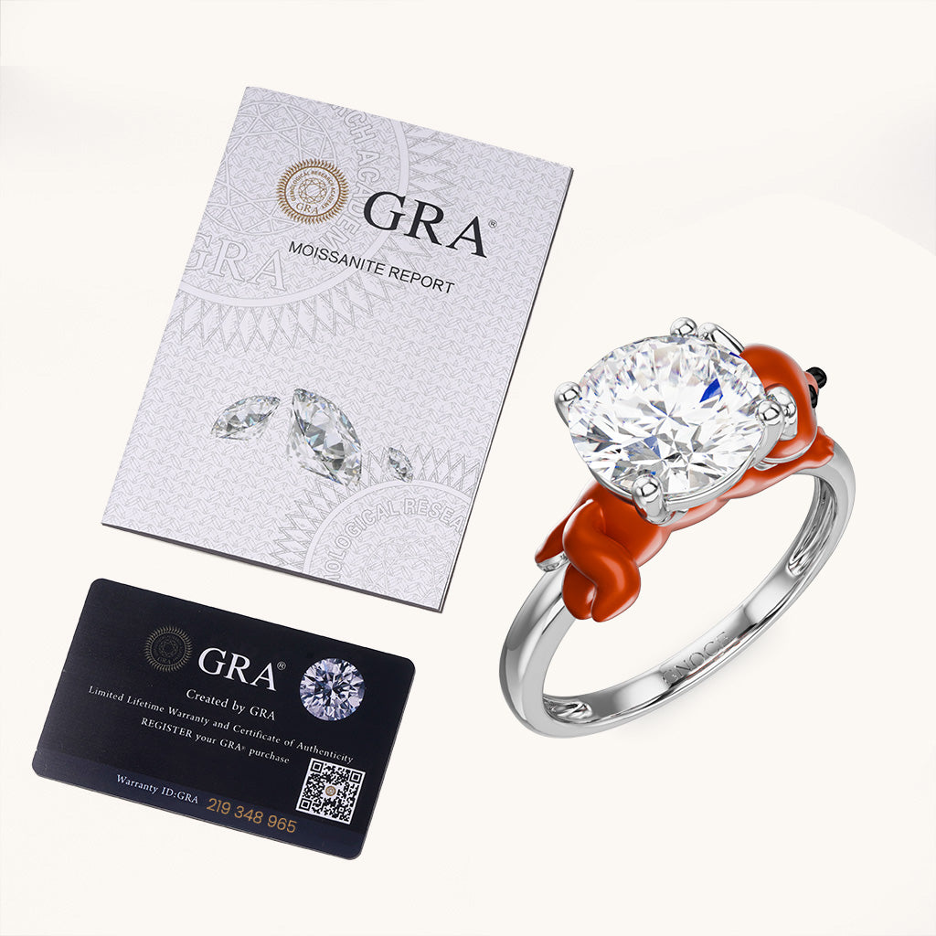 Gnoce Fox Embraces Moissanite Round Cut Ring_6