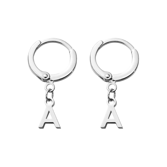 Gnoce Personalized Vertical Name Simple Drop Earrings_1