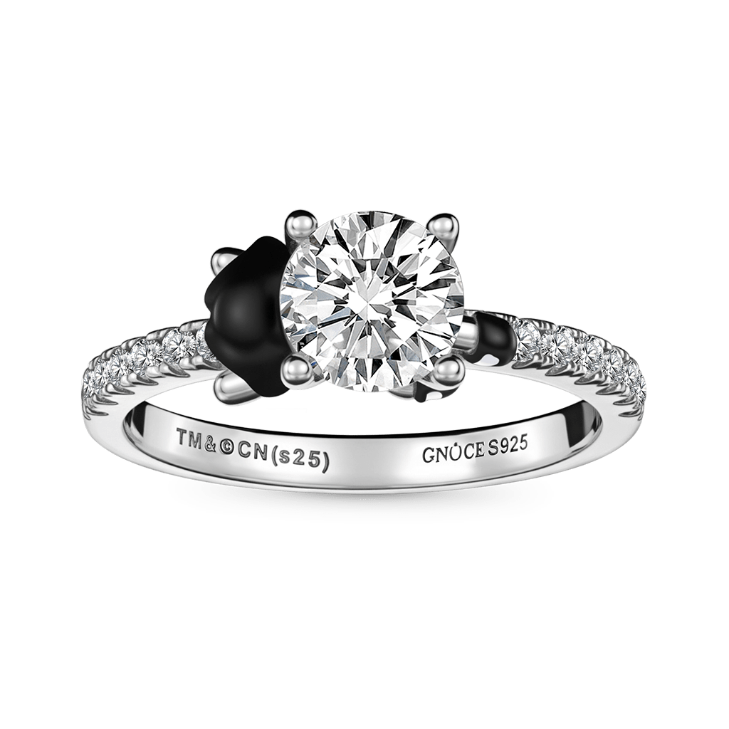 Gnoce The Powerpuff Girls Buttercup Embraces Moissanite Round Cut Ring_2