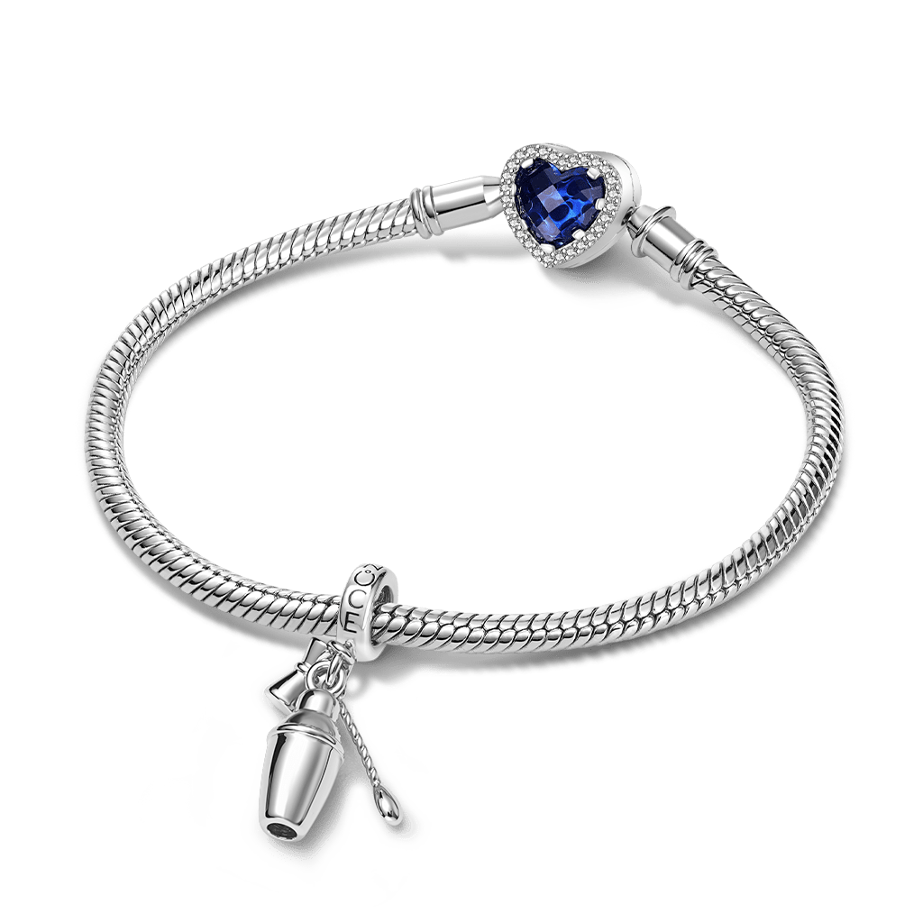 Gnoce Cocktail Shaker Suit Charm Platinum-plated Silver Blend_3
